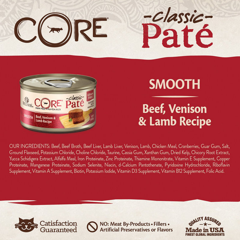 CORE Pate Beef ,Venison & Lamb  Recipe Grain-Free Canned Cat Food