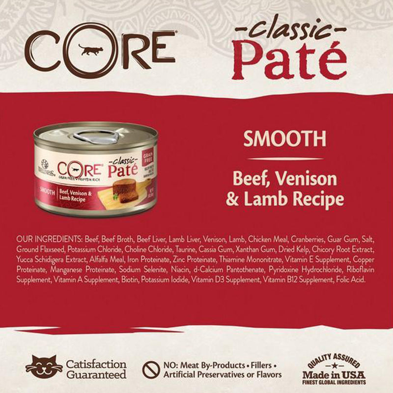 CORE Pate Beef, Venison & Lamb Recipe Grain-Free Canned Cat Food