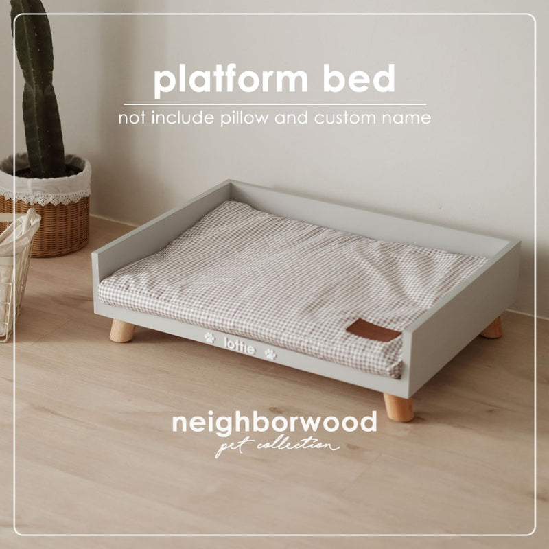 Platform Bed Pet Furniture - Without Pillow
