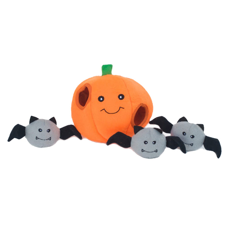 Halloween Burrow - Pumpkin with Bats Dog Toy