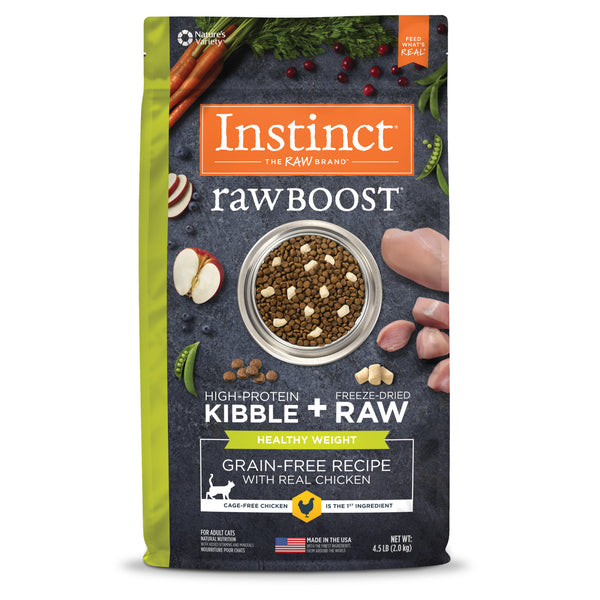 Rawboost Healthy Weight Grain-Free Recipe With Real Chicken Dry Cat Food - 10lbs