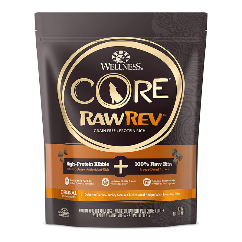 CORE RawRev Original + 100% Raw Turkey Grain Free Dry Dog Food