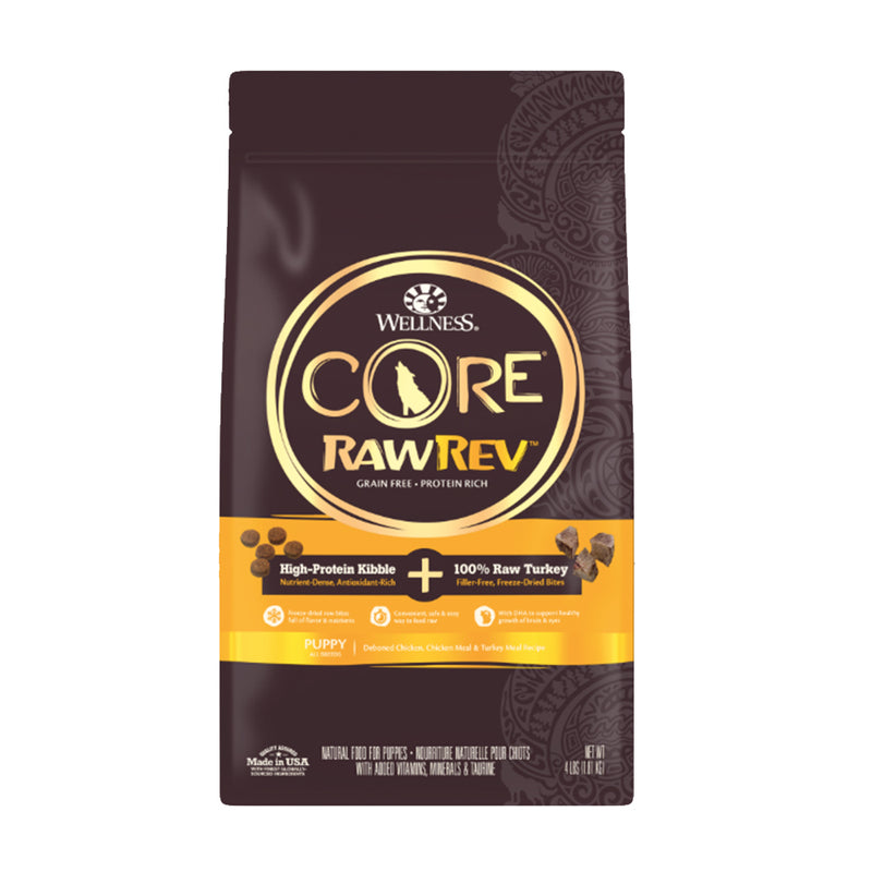 CORE RawRev Puppy + 100% Raw Turkey Grain Free Dry Dog Food