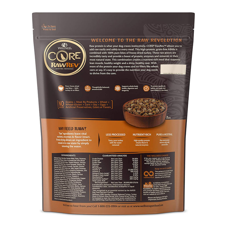 CORE RawRev Original + 100% Raw Turkey Grain Free Dry Dog Food