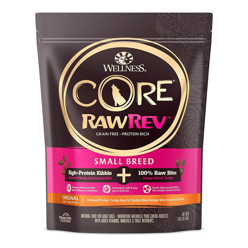 CORE RawRev Small Breed + 100% Raw Turkey Grain Free Dry Dog Food