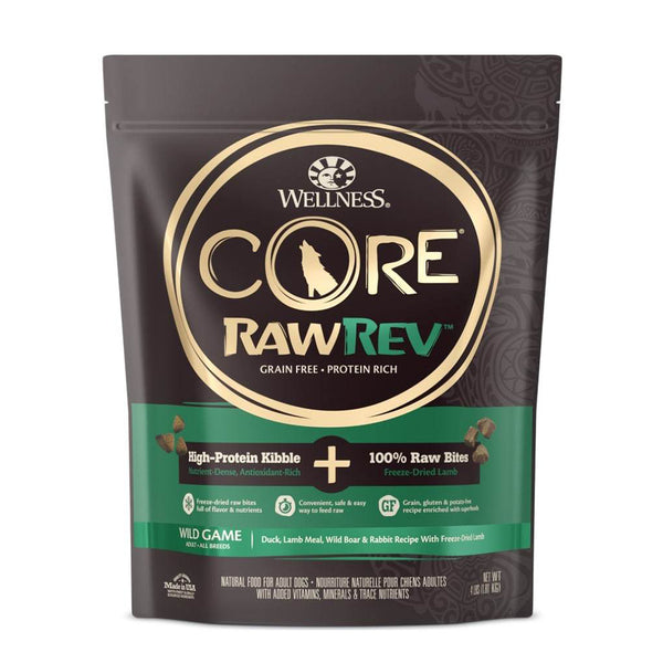 CORE RawRev Wild Game + 100% Raw Lamb Grain Free Dry Dog Food