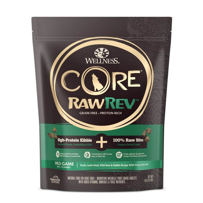 CORE RawRev Wild Game + 100% Raw Lamb Grain Free Dry Dog Food