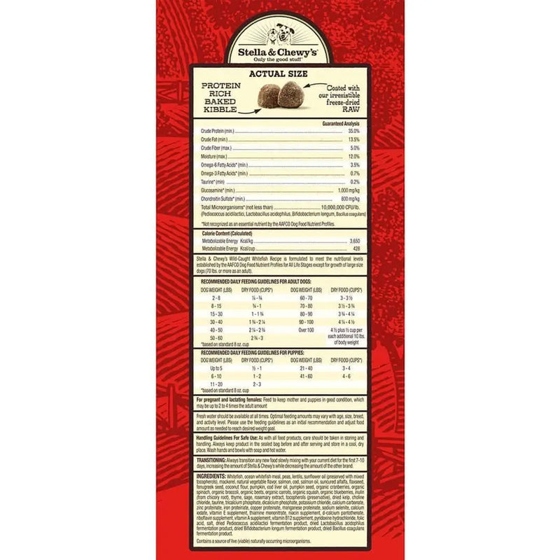 Raw Coated Kibble Wild-Caught Whitefish Recipe Dry Dog Food