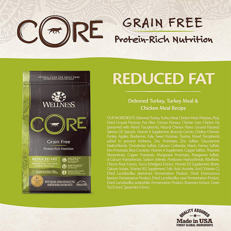 CORE Reduced Fat Deboned Turkey, Turkey Meal & Chicken Meal Recipe Grain-Free Dry Dog Food