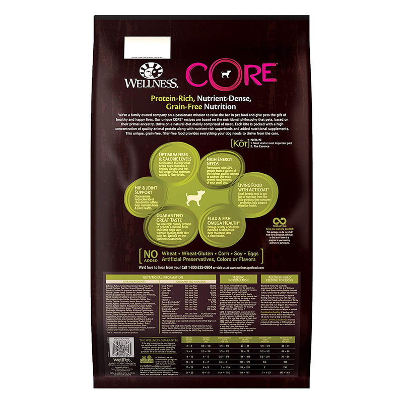 CORE Small Breed Healthy Weight Formula Deboned Turkey, Turkey Meal & Chicken Meal Recipe Grain-Free Dry Dog Food