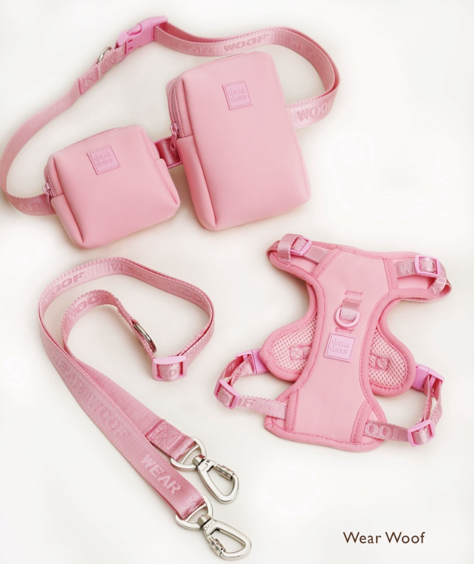 Wear Woof Hands Free Set - Harness, Leash, Waist Belt & Bags