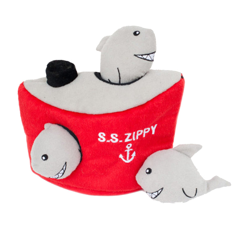 Zippy Burrow - Shark 'n Ship Dog Toy