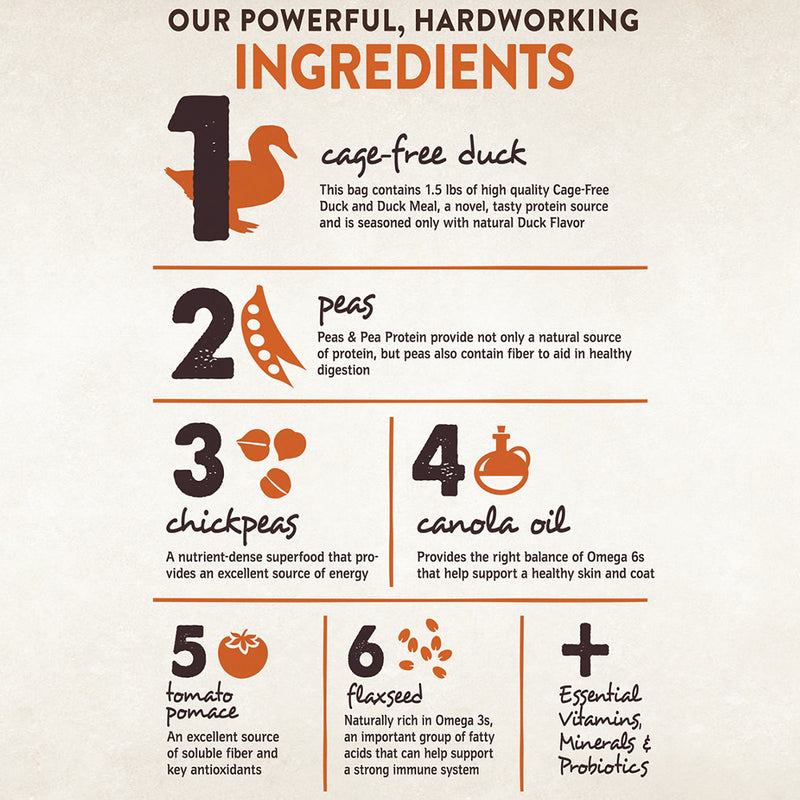 CORE SIX Cage Free Duck Grain Free Dry Dog Food