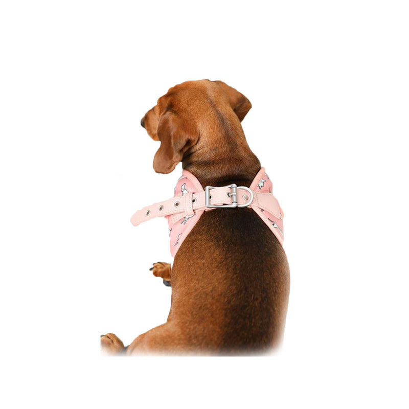 Vegan Leather Step In Dog Harness - The Twiggy (Blush)