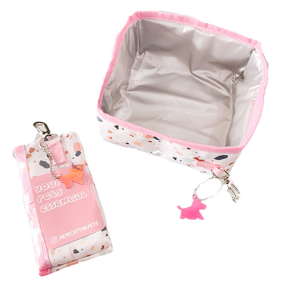 Tera Pink Foldable Pet Water Bowl