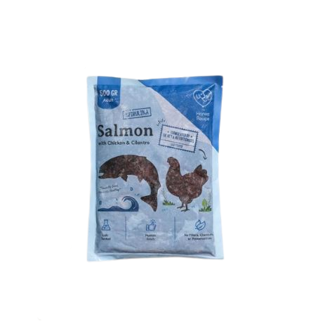 Salmon with Chicken and Cilantro Raw Dog Food