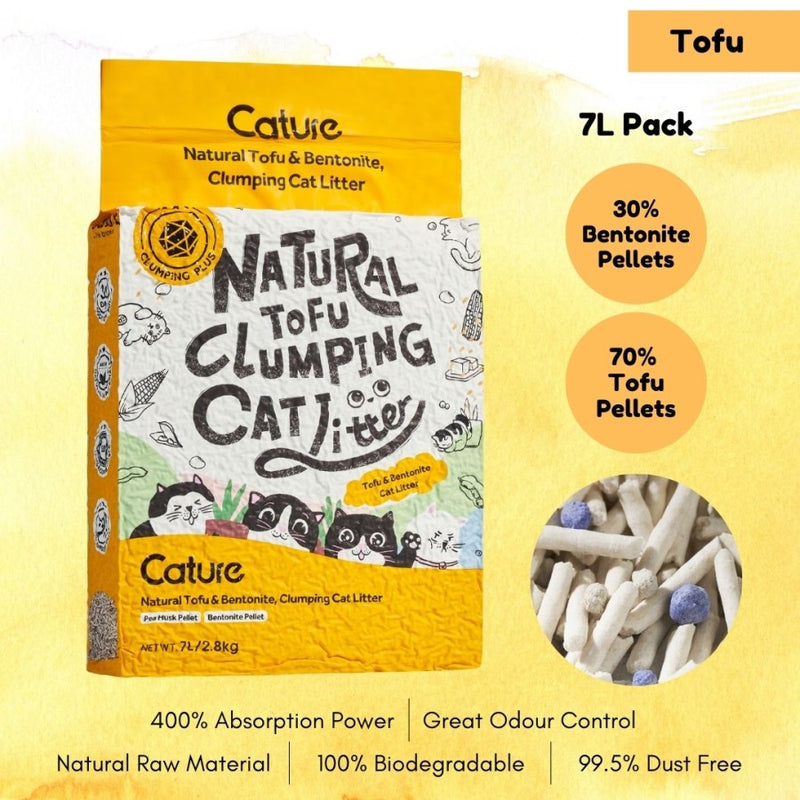 Natural Tofu Clumping Cat Litter with Bentonite