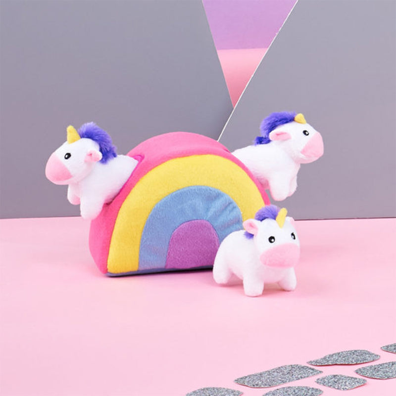 Zippy Burrow - Unicorns in Rainbow Dog Toy