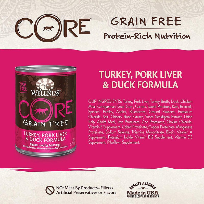 CORE Turkey, Pork Liver, & Duck Formula Grain-Free Canned Dog Food