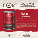 CORE 95% Beef With Carrots Grain-Free Dog Food