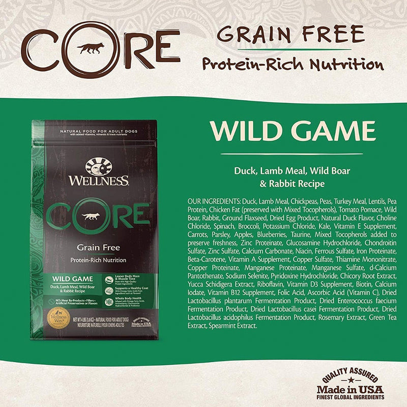CORE Wild Game Duck, Lamb Meal, Wild Boar, & Rabbit Grain Free Dry Dog Food