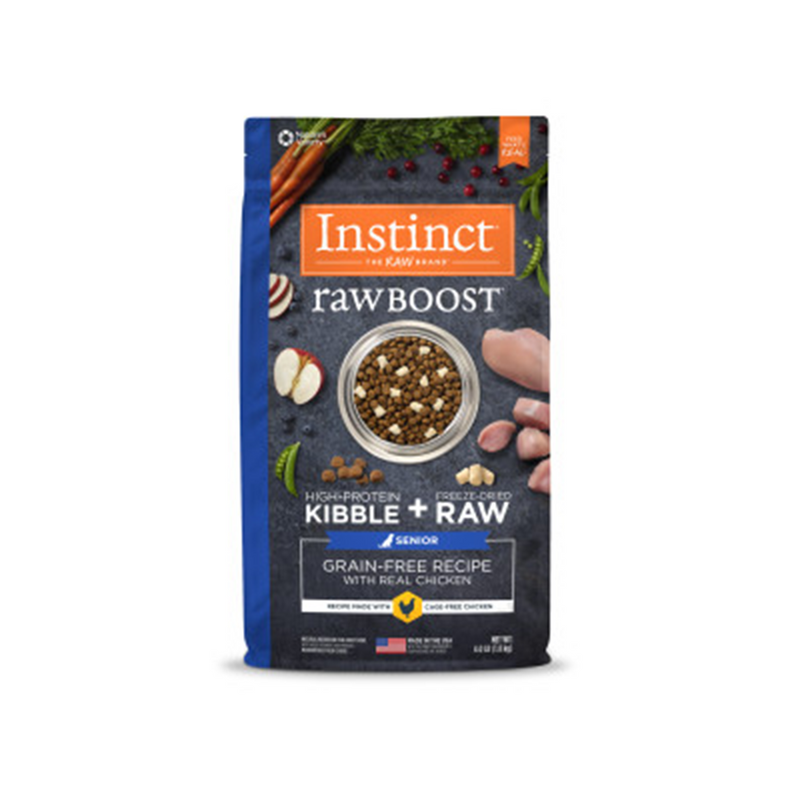 Raw Boost Grain-Free Chicken Recipe for Senior Dry Dog Food - Repacked