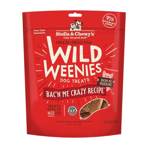 Wild Weenies Bac'n Me Crazy Recipe Freeze-Dried Raw Dog Treats