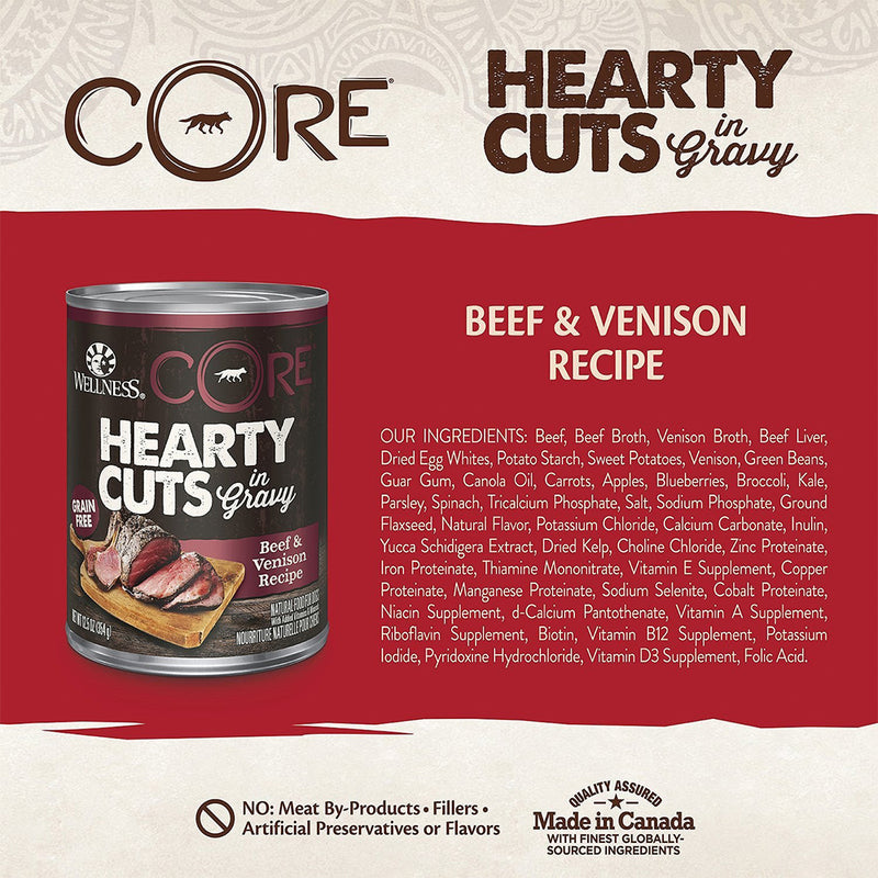 Wellness CORE Hearty Cuts in Gravy Beef & Venison Recipe Dog Food